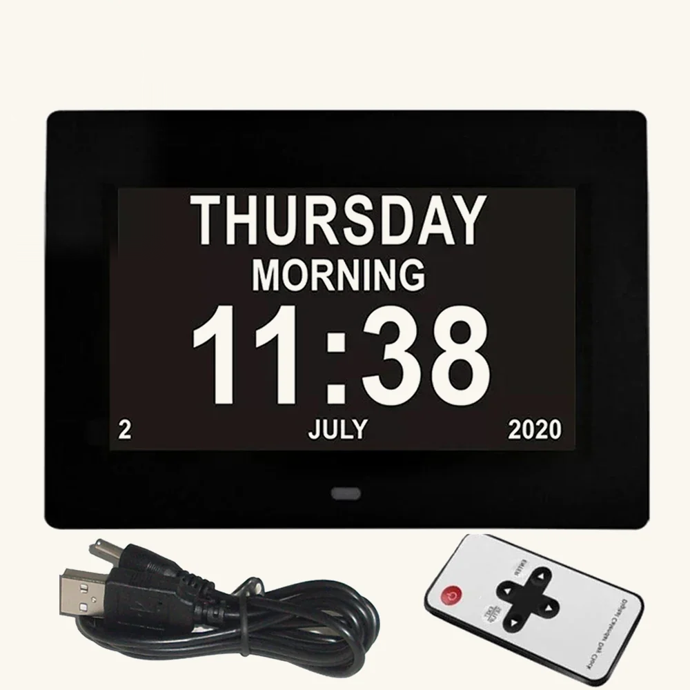 Large calendar day clock for seniors