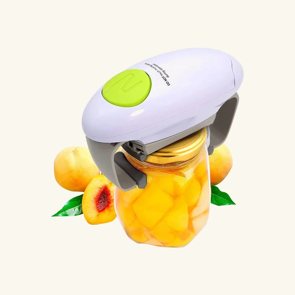 One-touch electric jar and can opener