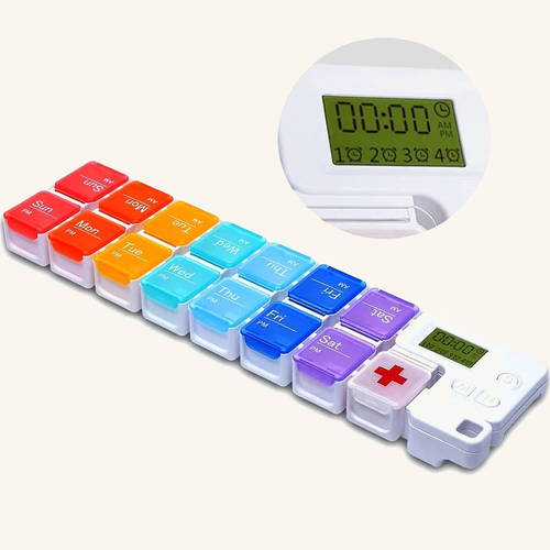 7-day pill organiser with alarm