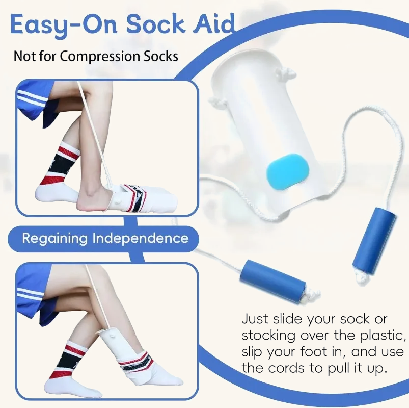 No-bend sock aid slider