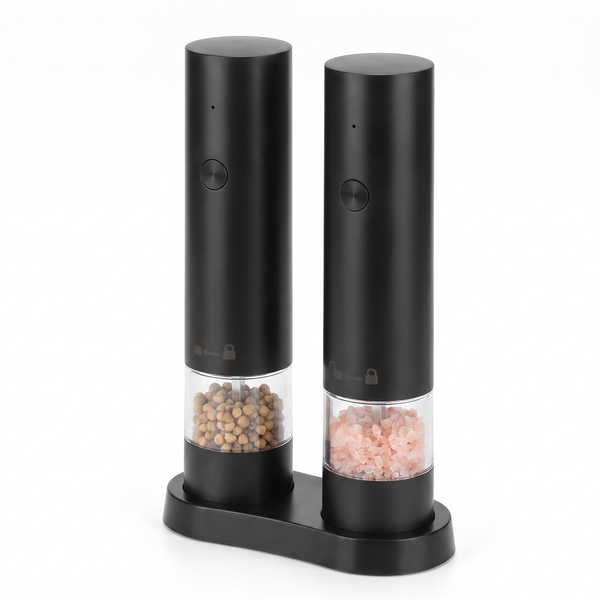 Electric Salt & Pepper Grinder Set — One-Touch, Battery Operated