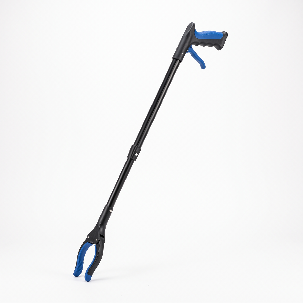 Foldable Reacher Grabber Tool shown unfolded at full length
